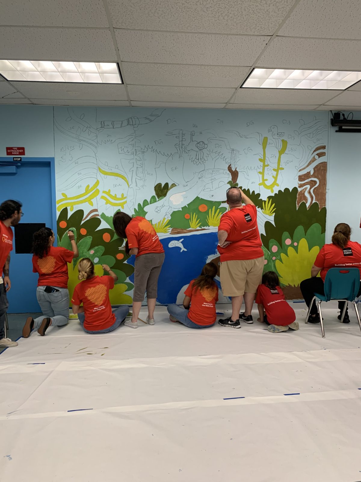 Wells Fargo Day of Service Mural Project at Neva King Cooper Educational Center